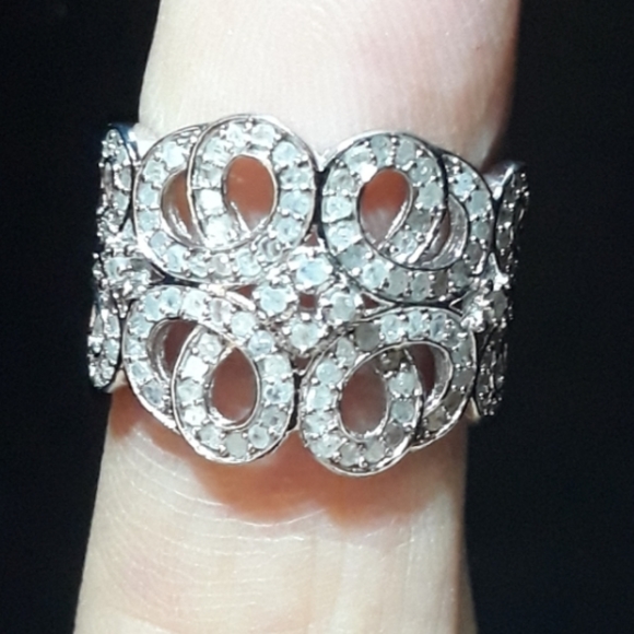 Genuine White Diamond Pave Ring W5